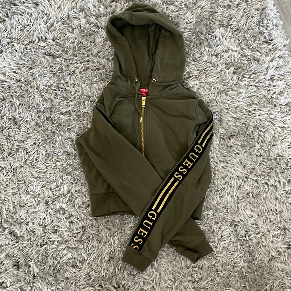 Guess crop top hoodie Small